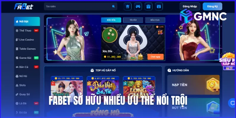 Fabet sở hữu nhiều ưu thế nổi trội so với các nhà cái trên thị trường